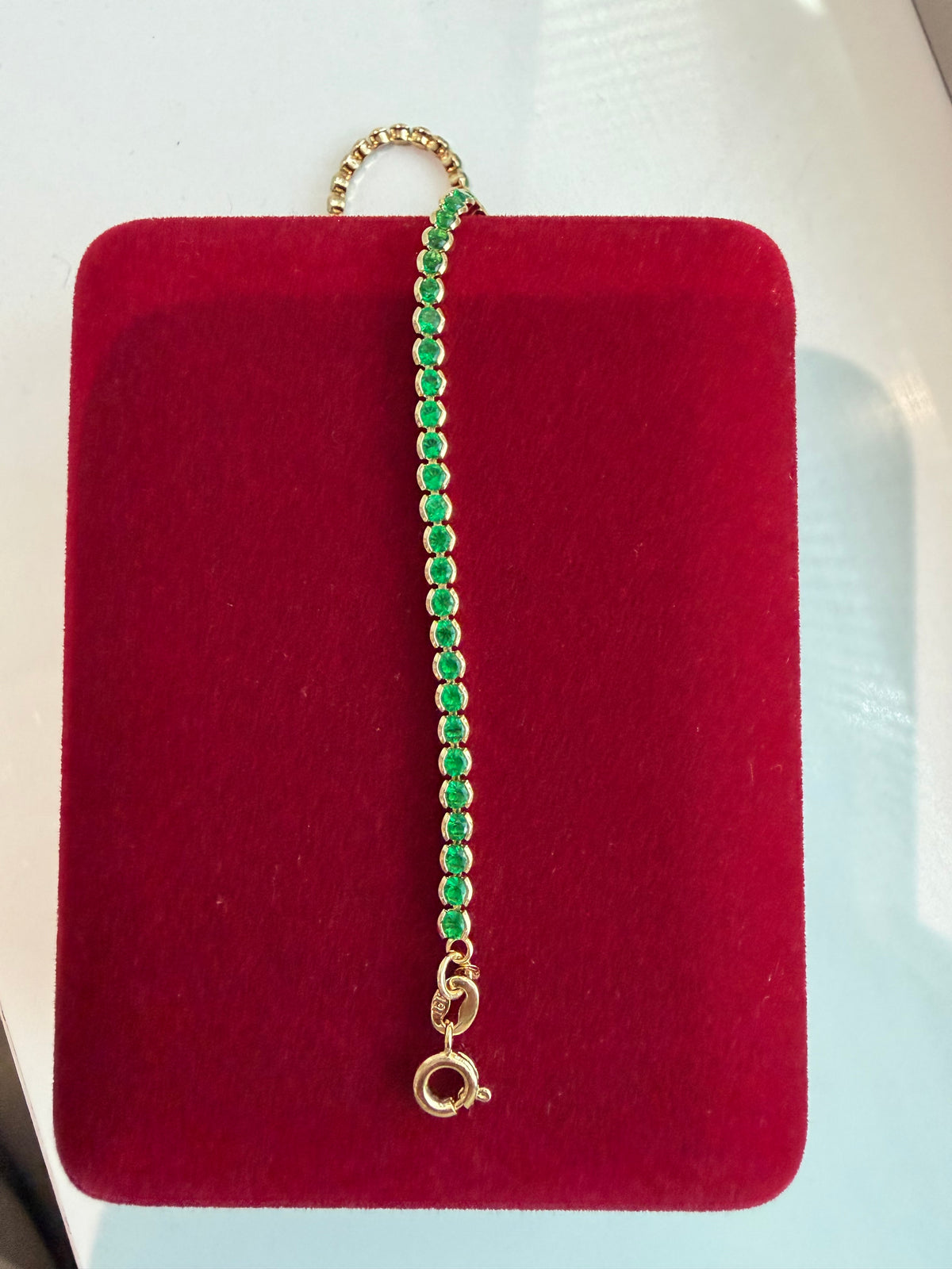 Pulsera Circones Esmeralda 2.5mm