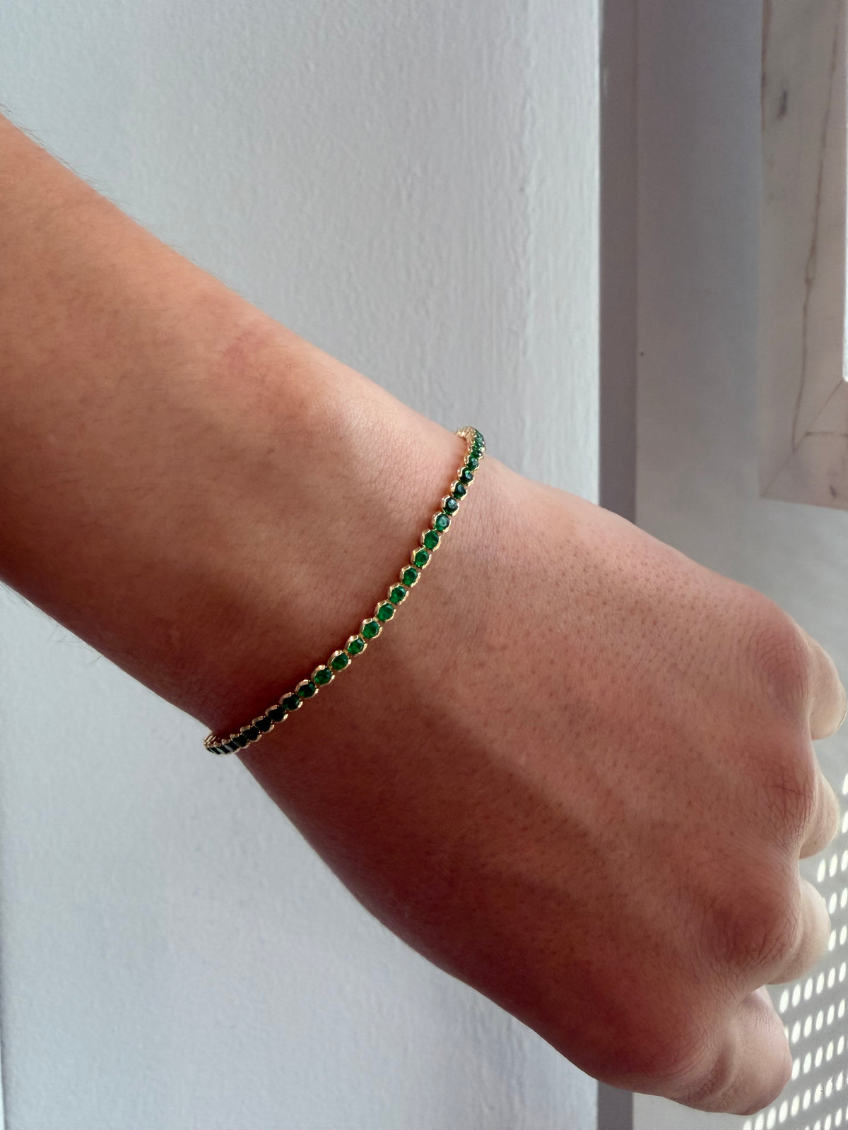 Pulsera Circones Esmeralda 2.5mm