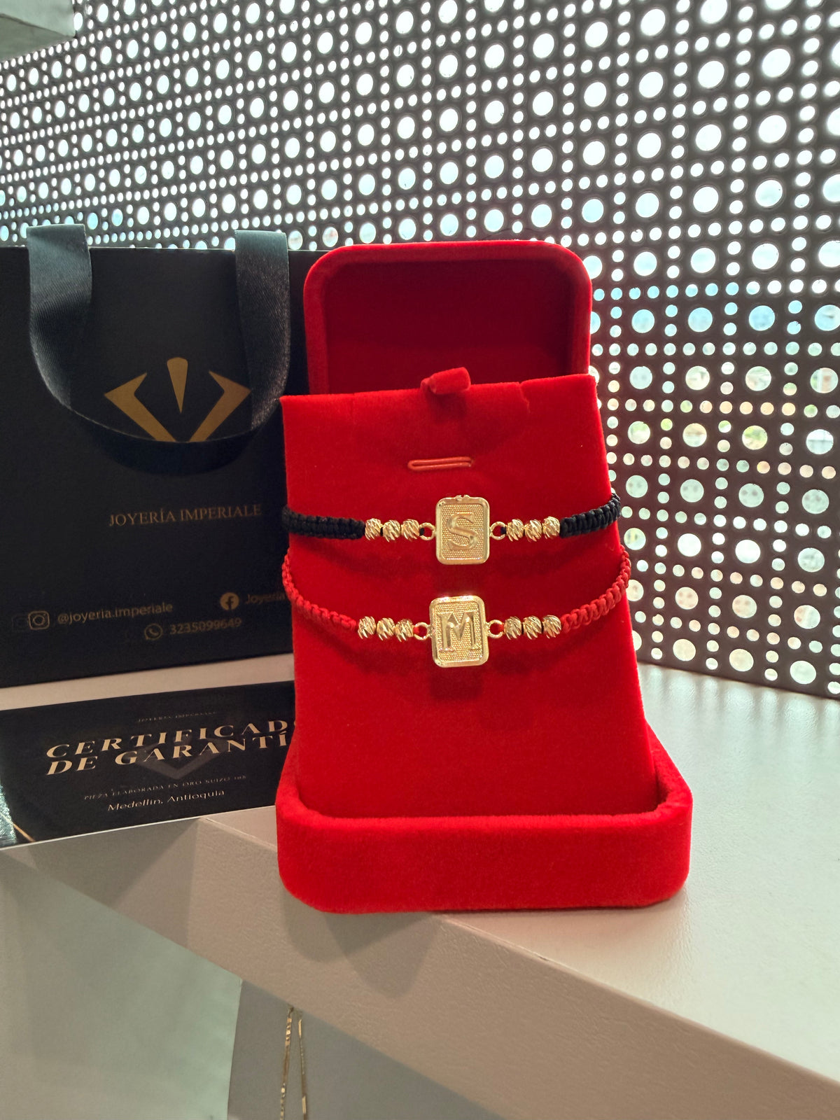 Par Pulseras Letra