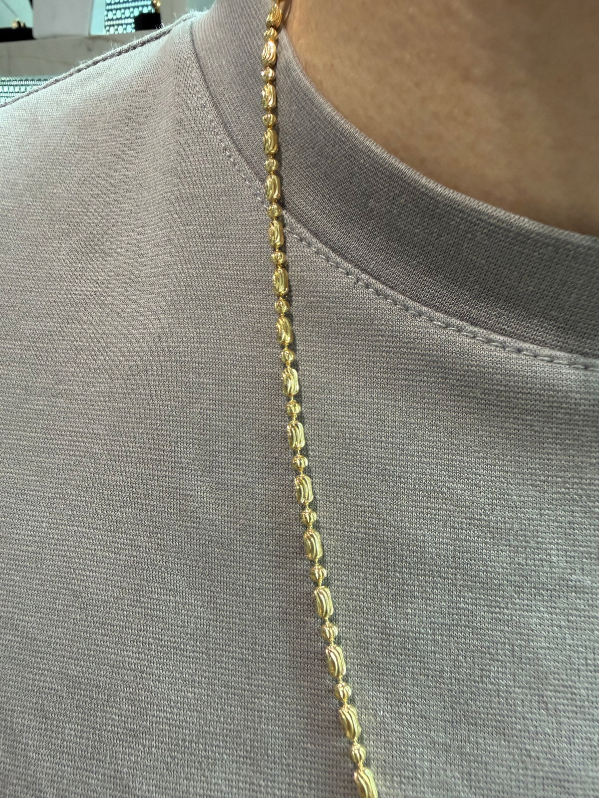 Cadena Barriles Diamantada 3mm x 60cm