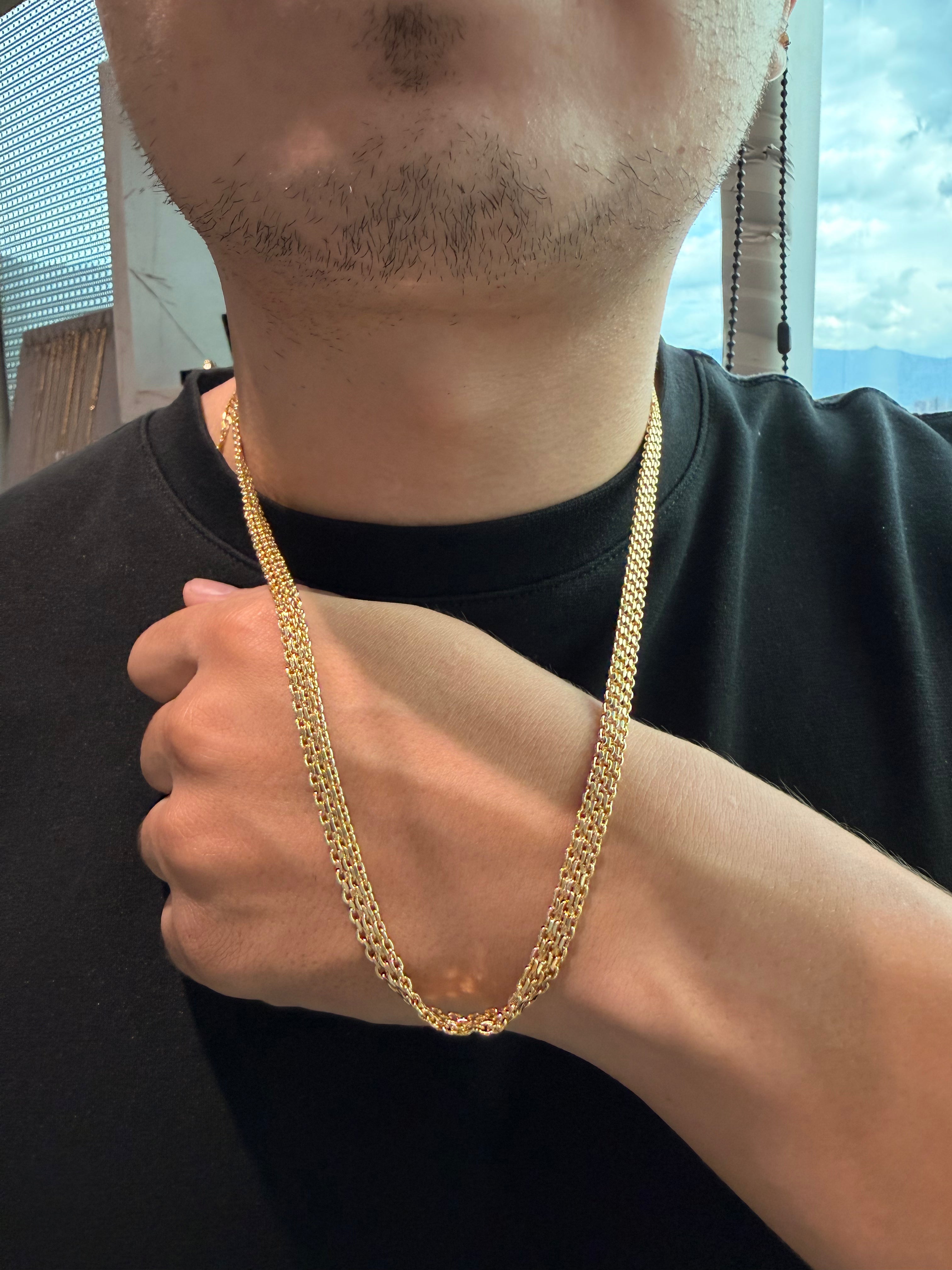Cadena Tejido Chino doble carril